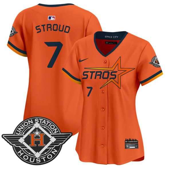 Women's Houston Astros #7 C.J. Stroud Orange 2025 City Connect Limited Stitched Jersey Dzhi,We sell and wholesale Women's Houston Astros #7 C.J. Stroud Orange 2025 City Connect Limited Stitched Jersey Dzhi on line form chian!